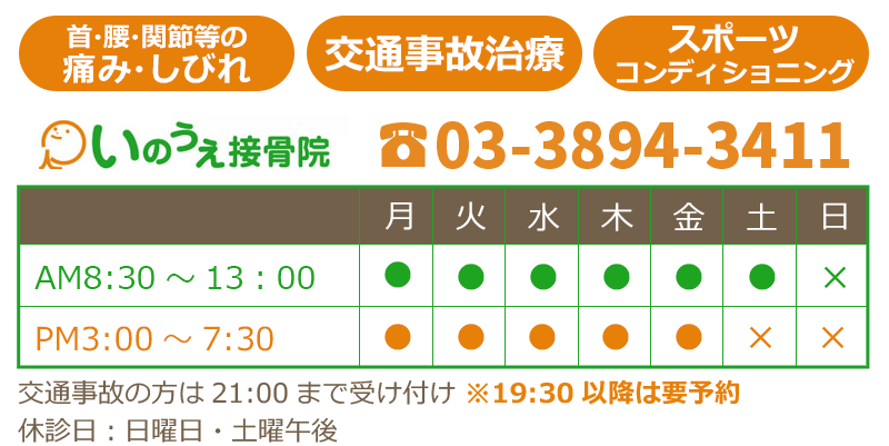 いのうえ接骨院 田端の接骨院 整体 マッサージ